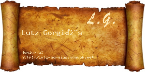 Lutz Gorgiás névjegykártya